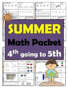 Understand and apply number grade 4 unit 3: Summer Packet Fourth Grade | 4th grade math, Summer ...