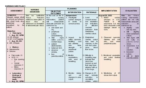 Myocardial Infarction Ineffective Tissue Perfusion Ncp Nursing Care