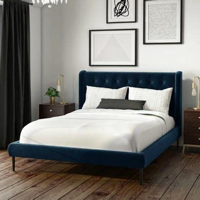 Select the department you want to search in. Amara Quilted Low Headboard King Size Bed in Navy Blue ...