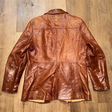 Silton Leather Jacket Mens 42 Blazer Sport Coat Disco Fight Club