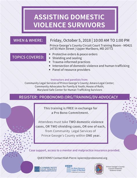 Assisting Domestic Violence Survivors Pro Bono Resource Center Of