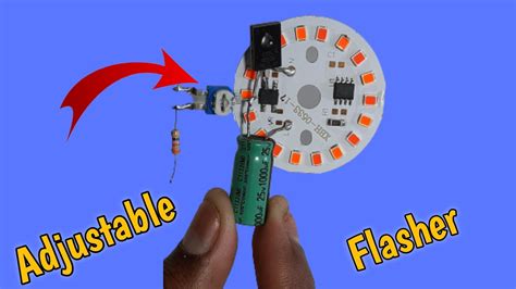 How To Make Adjustable Led Flasher Using Bd139 Transistor Led Blinker