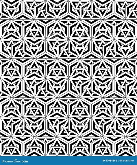Black And White Seamless Pattern Sacred Geometry Stock Vector Image