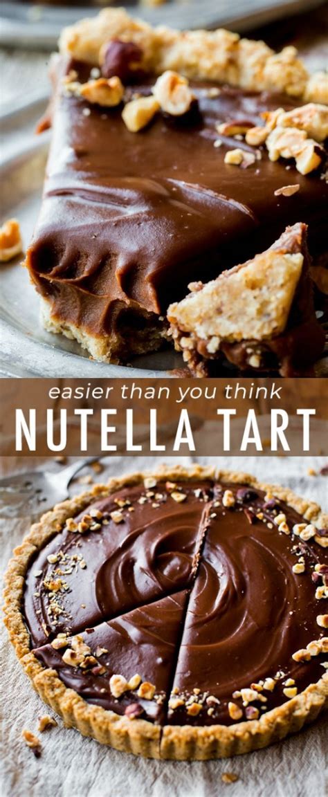 Creamy Nutella Tart With Toasted Hazelnut Crust