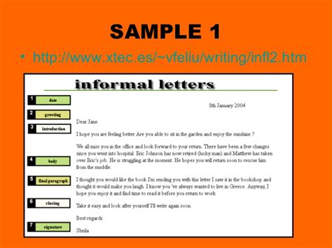 Write your addresswrite your address 2 inches from the. Informal letters