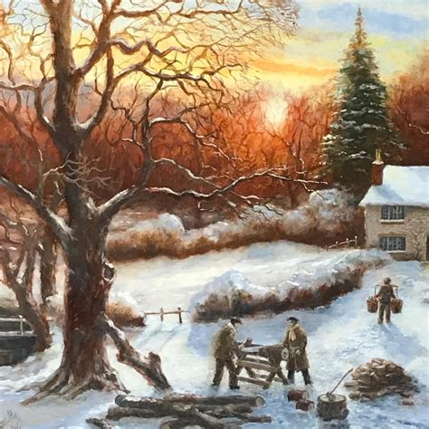Oil Painting On Board Of A Snow Scene Paintings And Prints Hemswell
