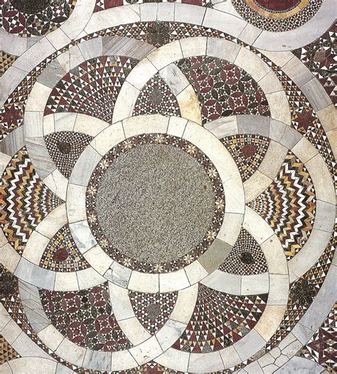 The Intricate Detail Of Italian Romanesque Mosaic Work Reflects A