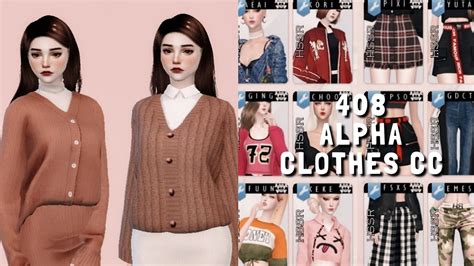 The Sims 4 408 Alpha Female Clothes Cc Cc Links Showcase 1