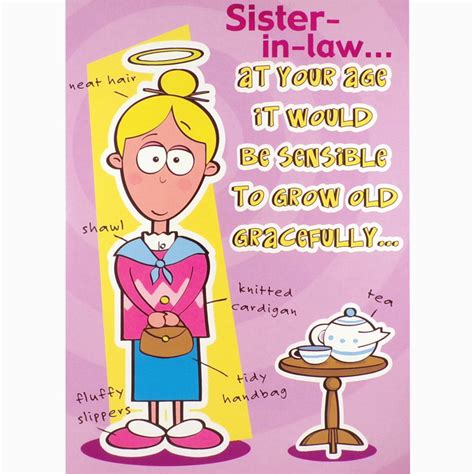 Free Funny Birthday Cards For Sister In Law The Cake Boutique