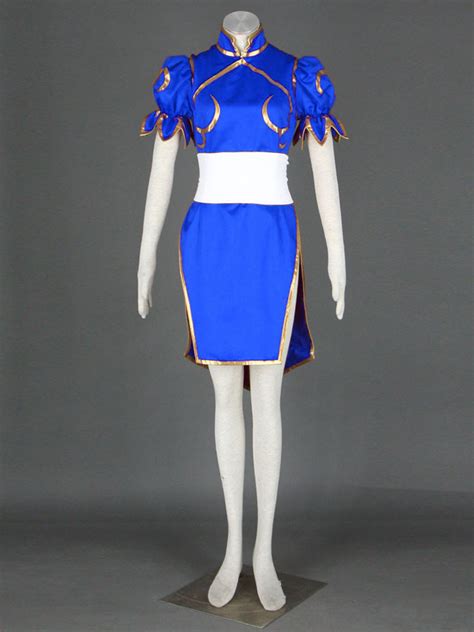 Street Fighter Costume Women Dress Carnival Sexy Cosplay Blue Outfits