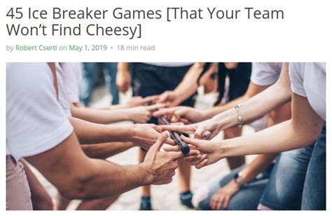 Ice Breaker Games That Your Team Wont Find Cheesy Ice Breaker