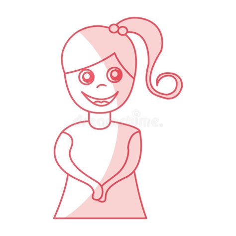 Little Girl Avatar Character Stock Vector Illustration Of Funny
