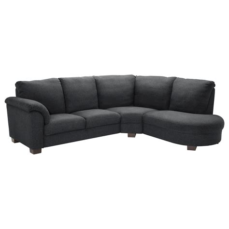 Tidafors Corner Sofa With Arm Left Edsken Dark Gray Ikea