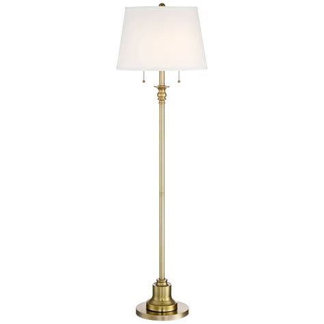 360 Lighting Traditional Floor Lamp 58 Tall Brushed Antique Brass