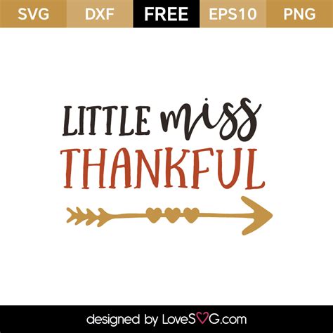 Little Miss Thankful | Lovesvg.com