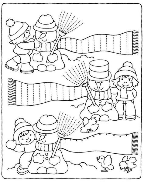 Coloriage hiver, Hiver préscolaire, Activités hiver maternelle