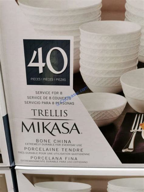 Costco 1516209 Mikasa Trellis Bone China 40 Piece Dinnerware Set1