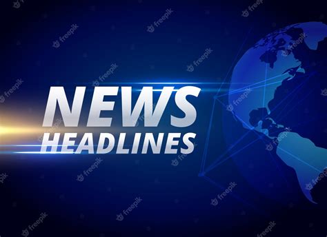 Premium Vector News Headlines Background With Earth Planet
