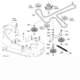 Kubota RCK48P 124Z ZG124E ZG123S 48 Deck Parts Diagrams