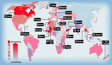 Voici la liste des 10 pays les plus peuplés du monde. Les pays les plus accueillants du monde: Le Maroc 3e et la ...