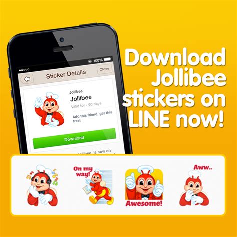 Download Cute And Fun Jollibee Stickers On Line Instant Messaging Now