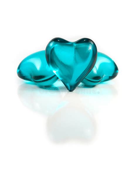 Corazones De Cristal Azules Imagen De Archivo Imagen De Amor