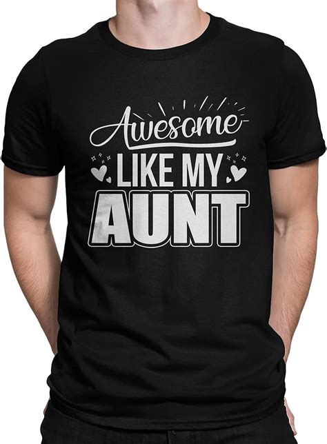 Awesome Like My Aunt T Shirt Funny Aunt Cotton Tee Amazon Com