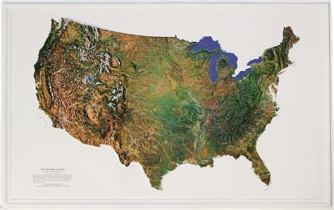 Buy Usa Relief Map Satellite Flagline