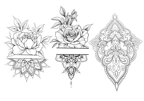 Tattoo stencil ka print lene se. Pin by Julian Brown on stencils | Floral tattoo sleeve ...