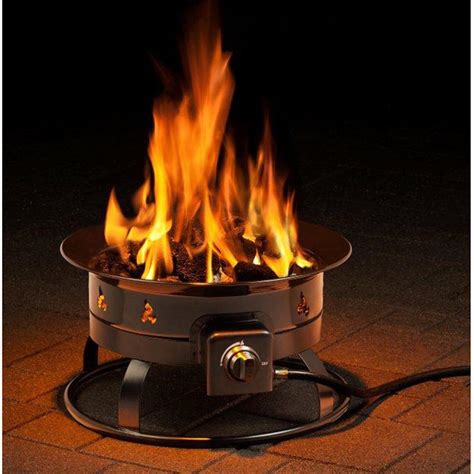 H square steel liquid propane fire pit in black. Heininger™ Portable Propane Outdoor Fire Pit - 233453 ...