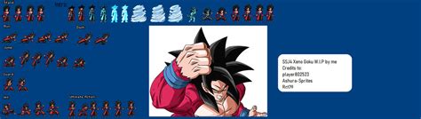 Ssj4 Xeno Goku Wip By Ashura Sprites By Ashura Sprites On Deviantart