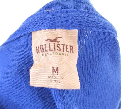 Hollister Womens Graphic T Shirt Top Size 12 Medium Blue Cotton He04 Ebay