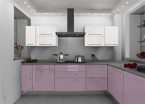 Modular kitchens are new & innovative step over the traditional kitchen, which makes the everyday kitchen tasks easy with its functionality & durability. U shaped small size modular kitchen design with industrial ...