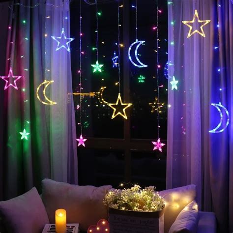 Moon And Star Curtain Led Lights Barter Hutt