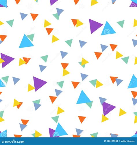 Seamless Abstract Pattern Made Of Colorful Triangles Stock Vector