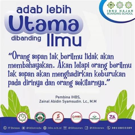 Adab Lebih Utama Daripada Ilmu