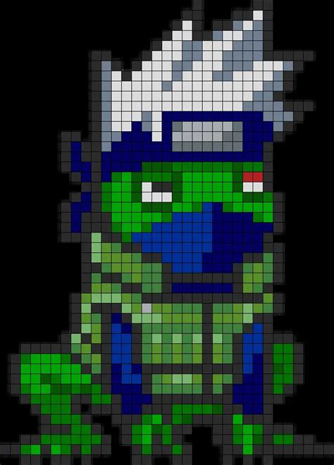 Kakashi Hatake Pixel Art Coloriage Pixel Pixel Art Personnage Images
