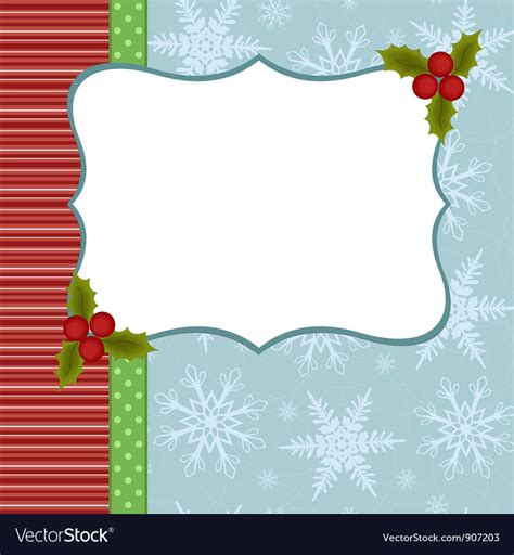 The seventh page of the template is a blank card template on. Blank template for christmas greetings card Vector Image