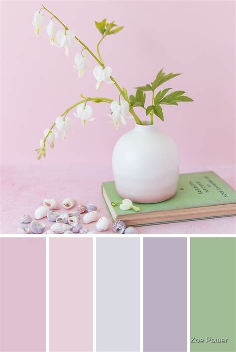 Pastel Pink And Green Colour Palette By Zoe Power Redbubble