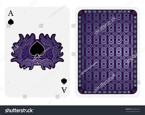Ace Spades Face Spades Inside Floral Stock Vector Royalty Free 632881601