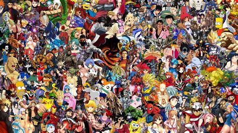 Anime Mashup Art Wallpapers Wallpaper Cave