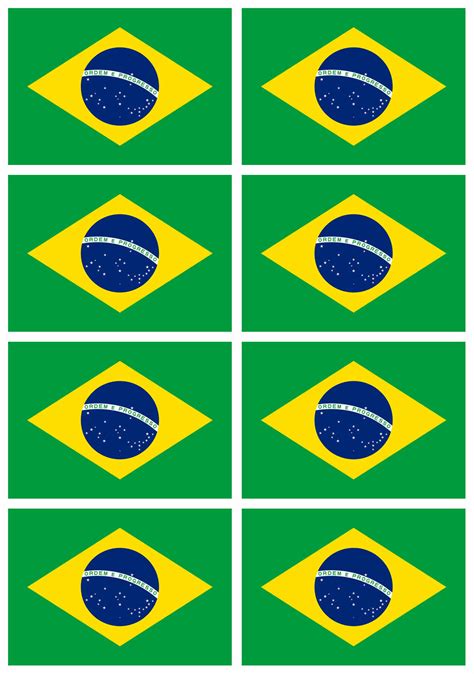Bandeira Do Brasil Colorida Para Imprimir
