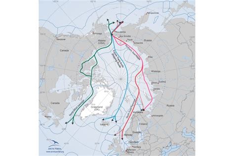 Arctic Sea Routes Northeast Passage And Eezs Arctic Portal