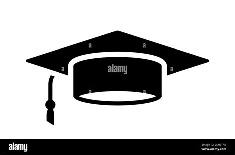 Símbolo De Tapa Académica Cuadrada Tapón Graduado Para Educación Icono