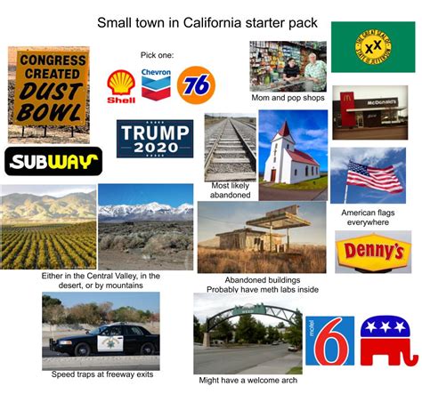 The Small Town In California Starter Pack Rstarterpacks