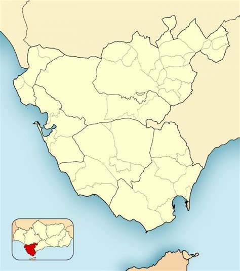 Mapa De Cádiz Provincia Municipios Turístico Carreteras De Cádiz