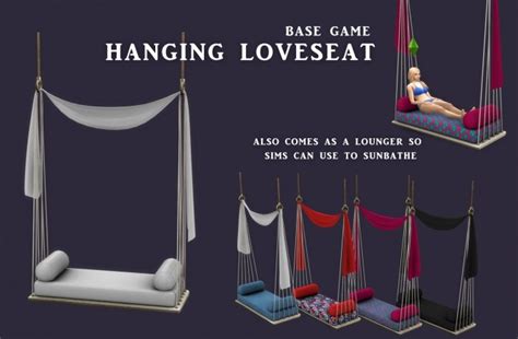 Hanging Loveseat Lounger P At Leo Sims Sims 4 Updates