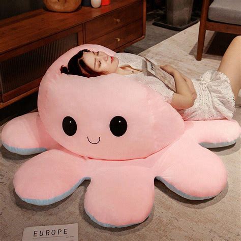 Giant Reversible Octopus Plush Flip Mood Octopus Plush Toy Size 3551