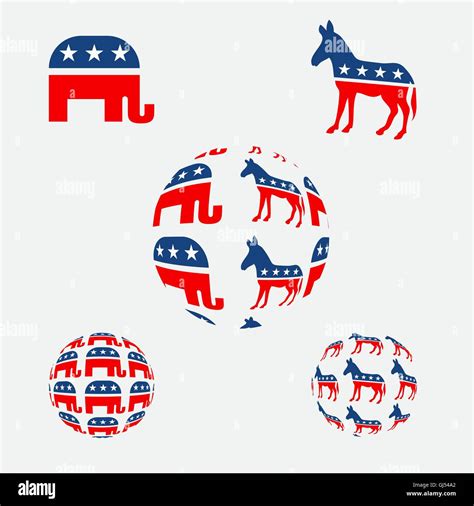 Usa Political Parties Symbols Stock Vector Image And Art Alamy