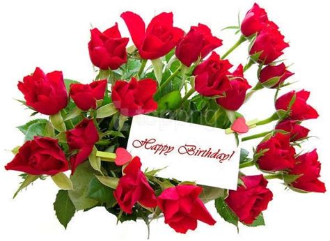 Free Download HD PNG Red Roses Happy Birthday Card Background Best Stock Photos TOPpng